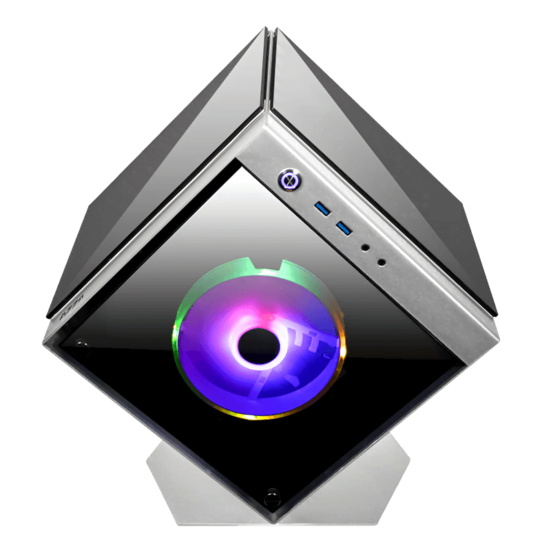 Azza Cube mini 805G silver - mT/Sans Alim/ITX 3