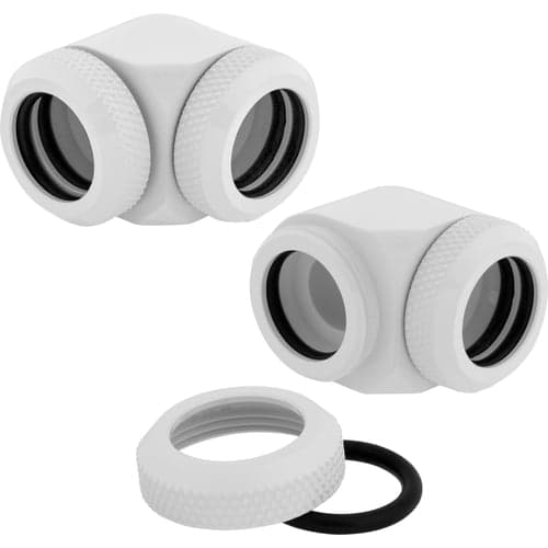 Corsair Hydro X Series XF Hardline Embout 90° 14mm OD - Blanc (x 2) 4