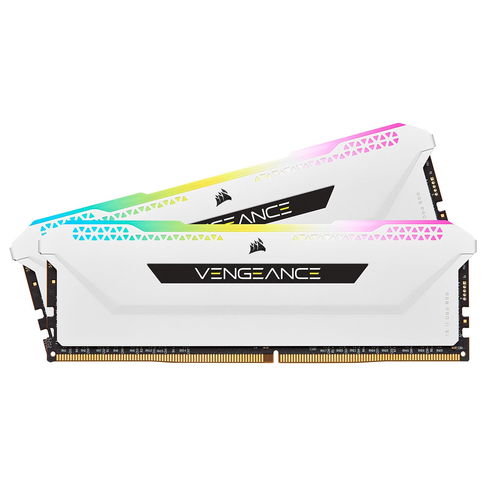Corsair Vengeance RGB PRO SL Series 32 Go (2 x 16 Go) DDR4 3200 MHz CL16 - Blanc 2