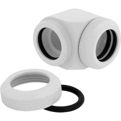 Corsair Hydro X Series XF Hardline Embout 90° 14mm OD - Blanc (x 2) 3
