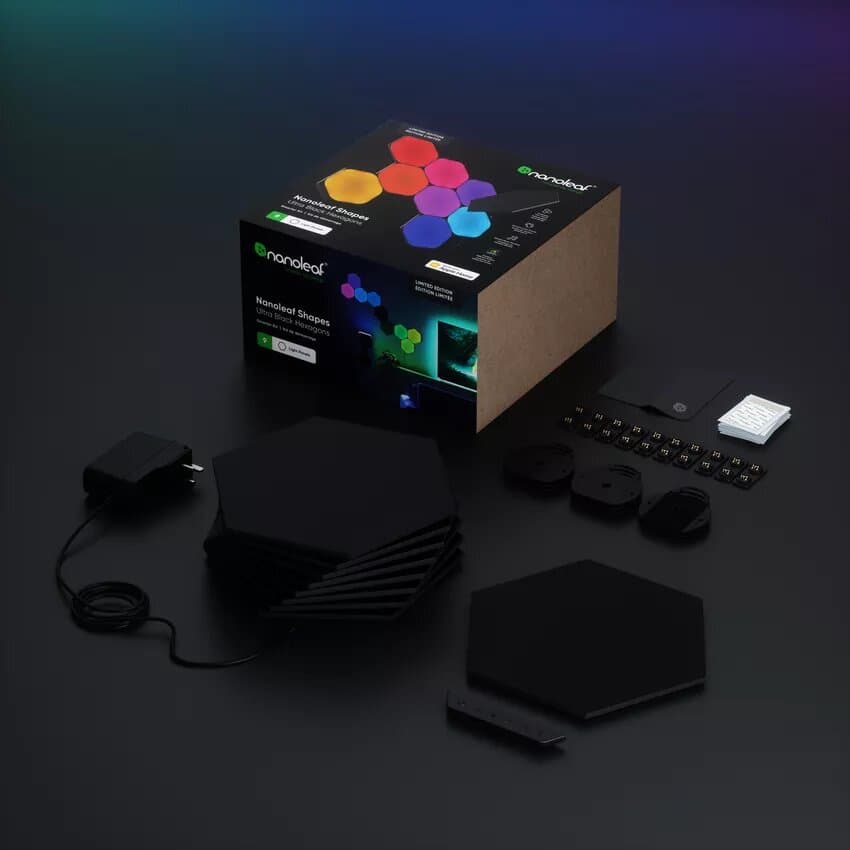 Nanoleaf Shapes Limited Edition Ultra Black Hexagons Starter Kit (9 pièces) 2
