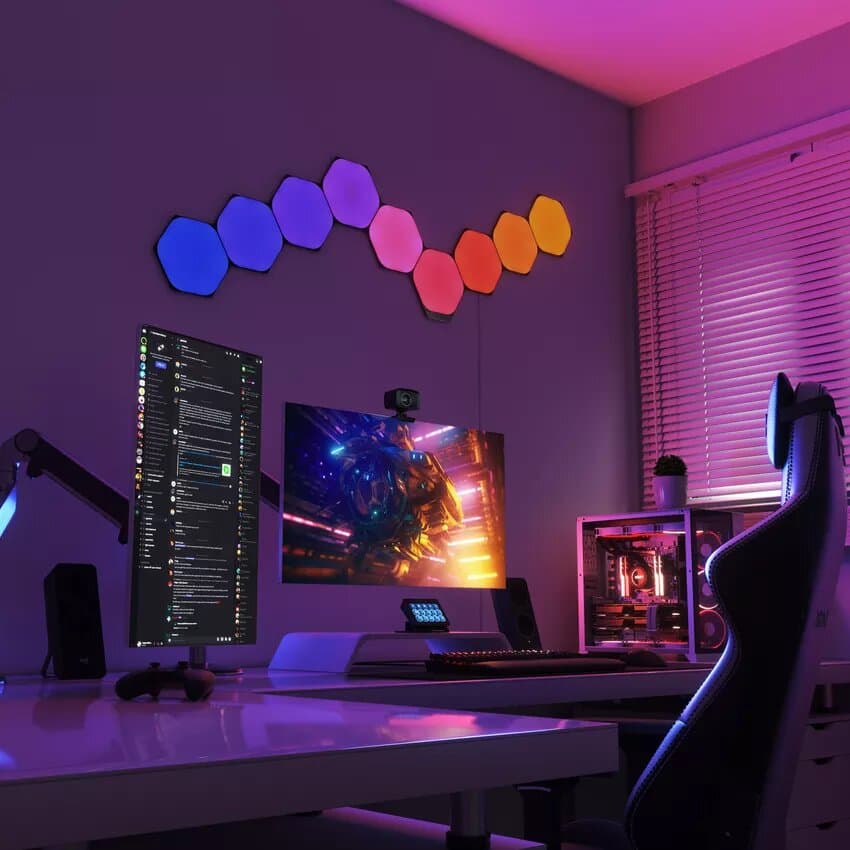 Nanoleaf Shapes Limited Edition Ultra Black Hexagons Starter Kit (9 pièces) 6