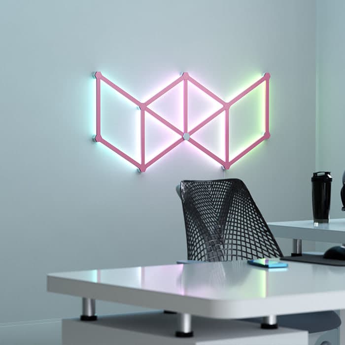 Nanoleaf Lines Skins Matte Pink (9 pièces) 5