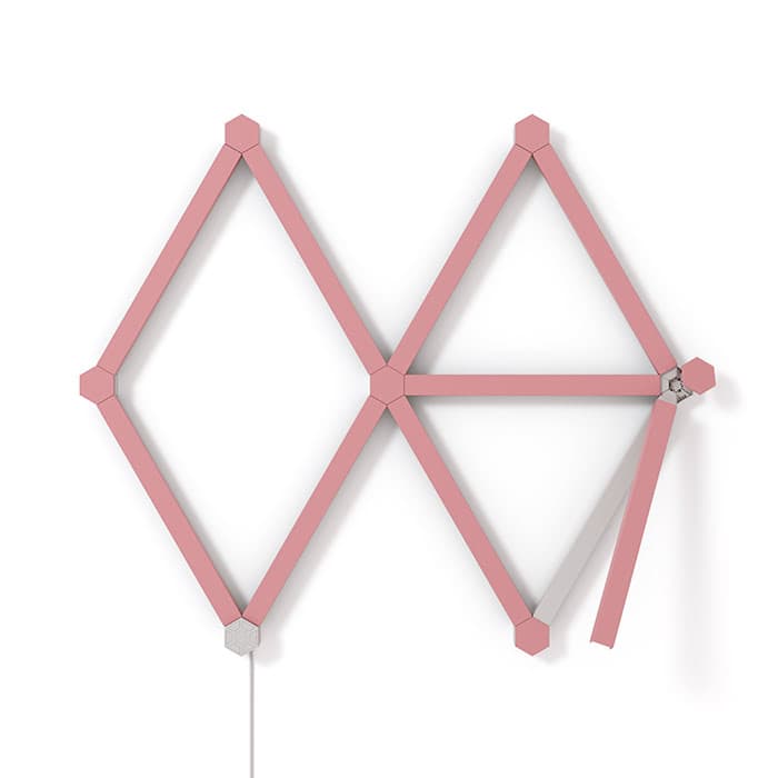 Nanoleaf Lines Skins Matte Pink (9 pièces) 2