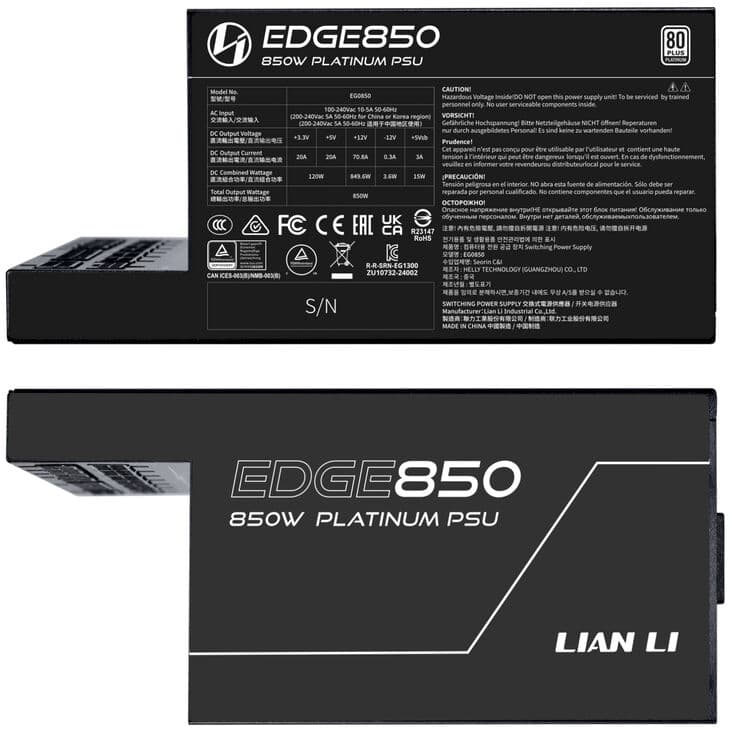 Lian Li EG850 noir 2
