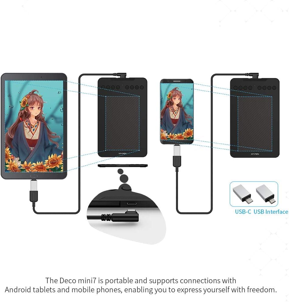 XPPEN DECO Mini7 V2 - 5080LPI 7" Noir 4