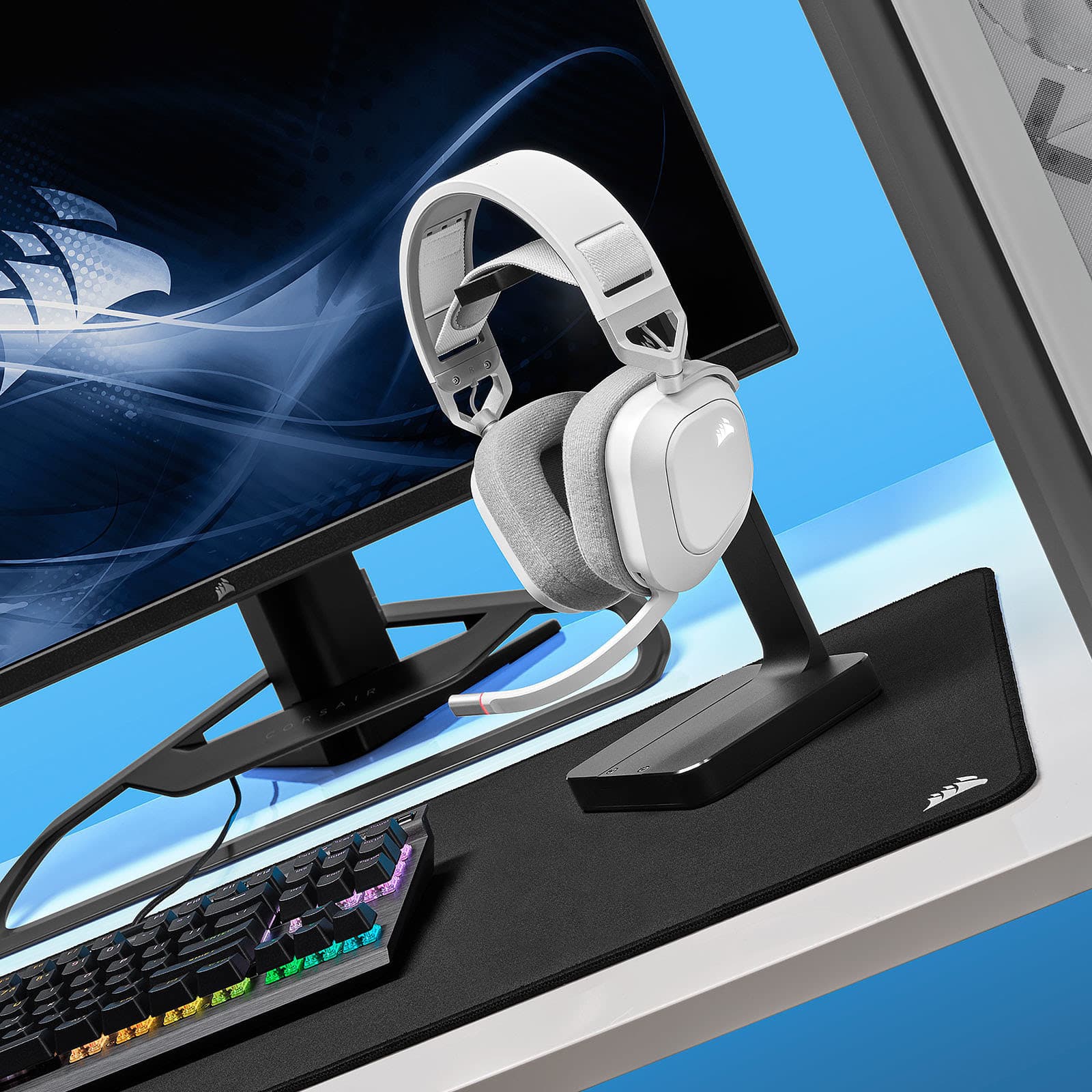 Corsair HS80 RGB Wireless (Blanc) 2