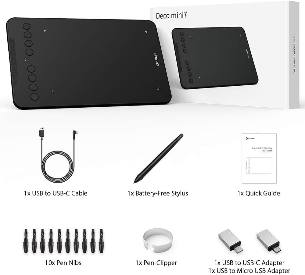 XPPEN DECO Mini7 V2 - 5080LPI 7" Noir 2