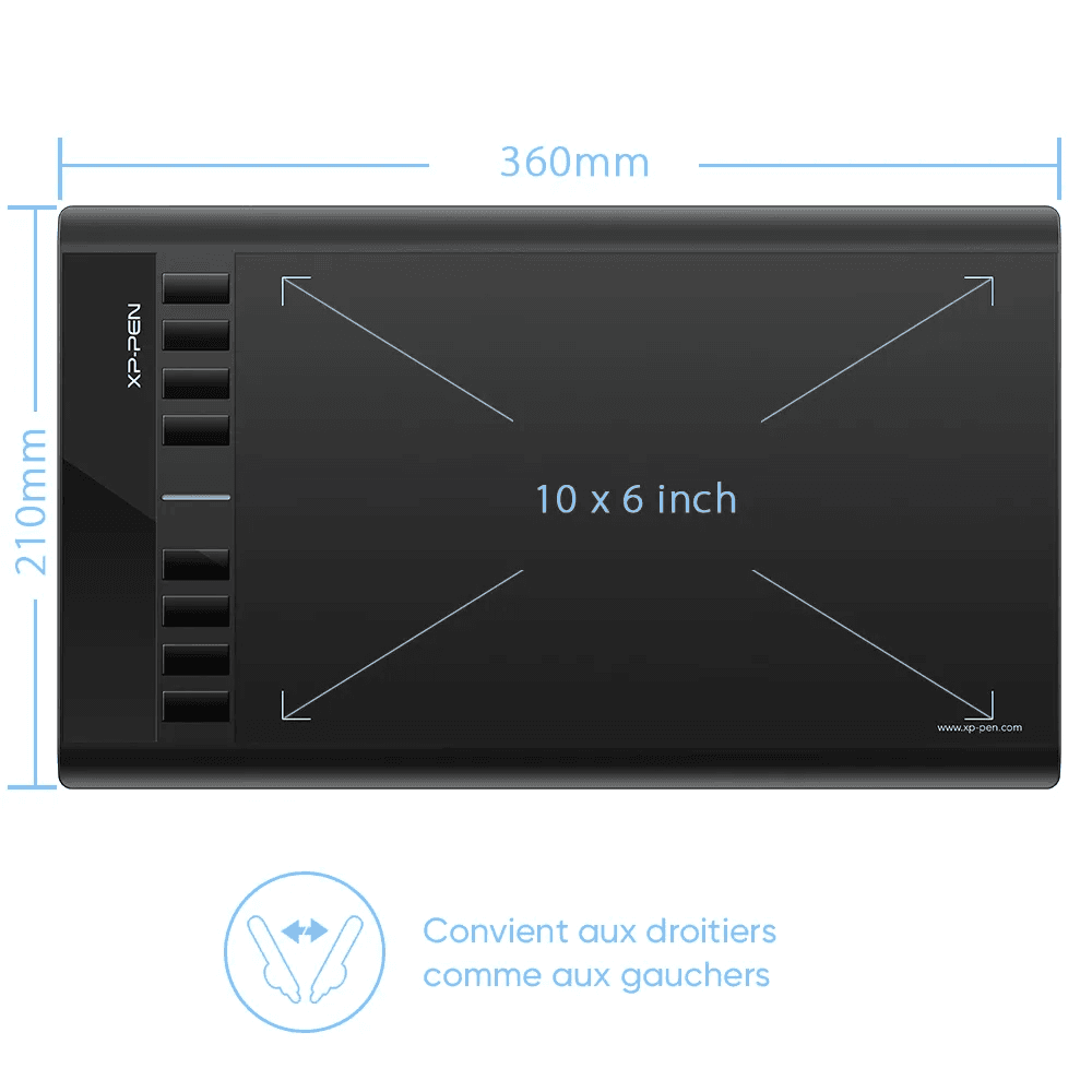 XPPEN Star03V2 STR03B - 5080LPI 10" Noir 5