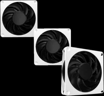 Alphacool Apex Stealth Metal 120mm - 3000rpm Blanc Pack de 3