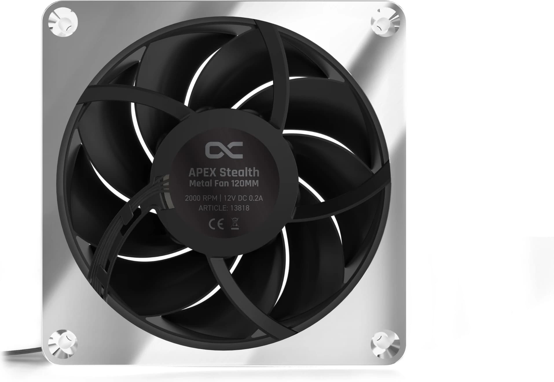Alphacool Apex Stealth Metal 120mm - 2000rpm Chrome 2