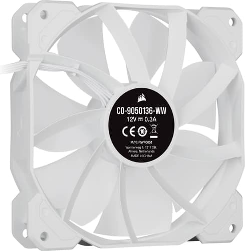 Corsair SP120 RGB ELITE Triple Pack Blanc + Ligthing Node CORE 3