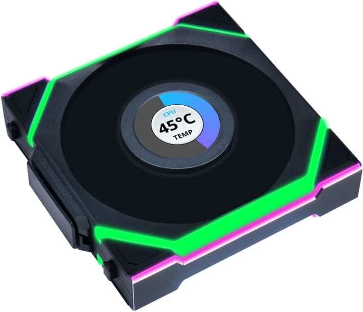 Lian Li Uni Fan SL Wireless LCD 120 Reverse Blade (noir) - Pack de 3 2
