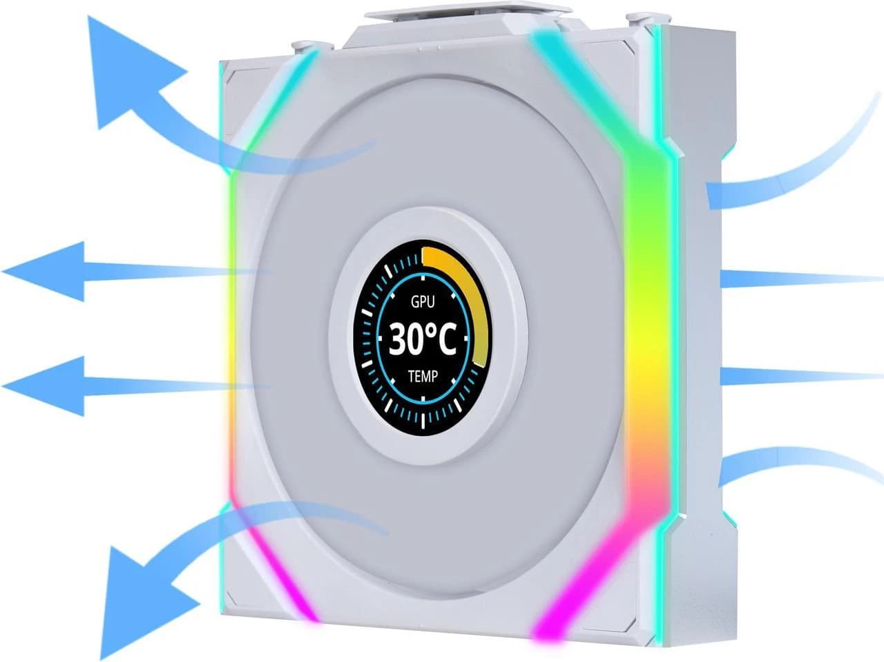 Lian Li Uni Fan SL Wireless LCD 120 Reverse Blade (blanc) 2