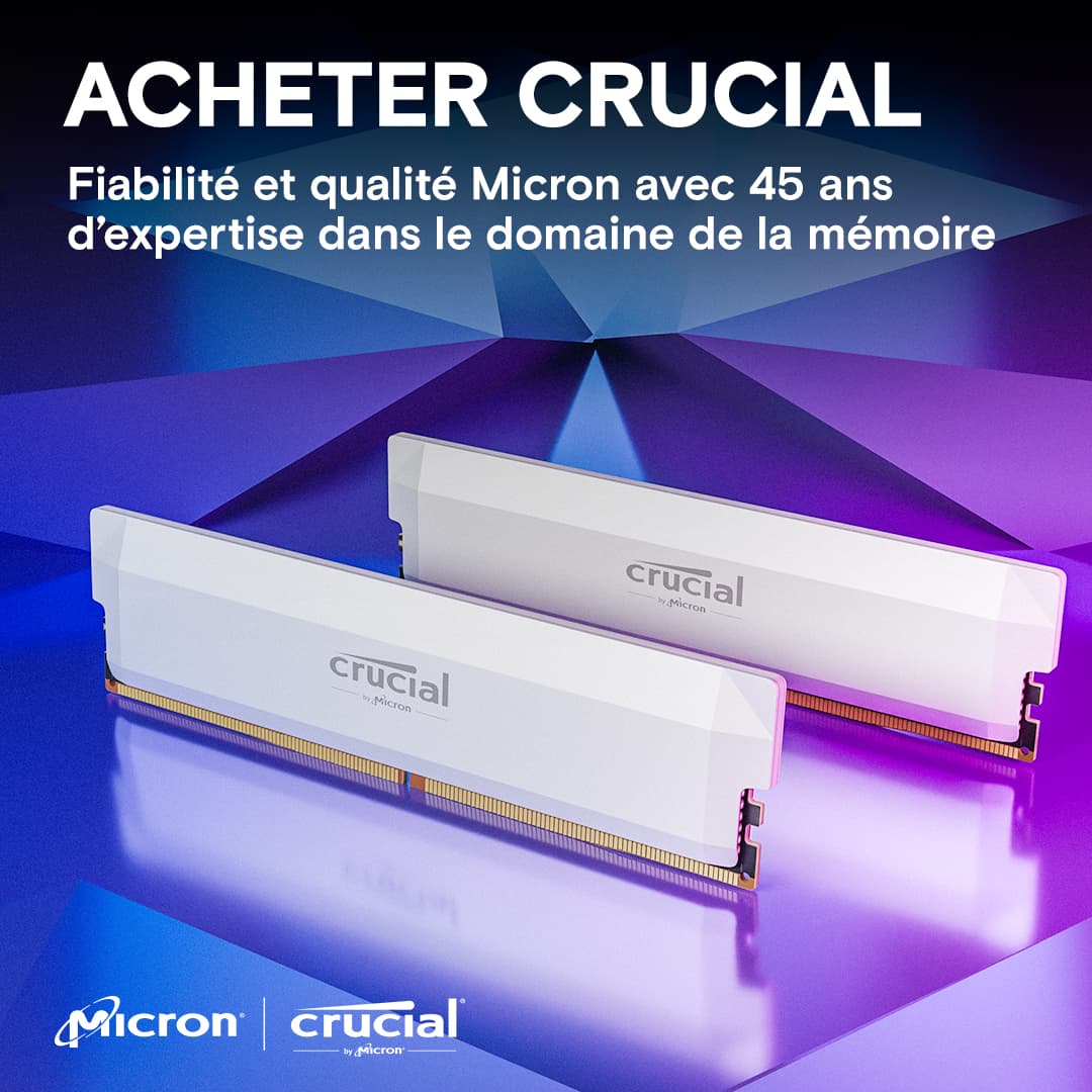 Crucial Pro Overclocking Edition 32Go (2x16Go) DDR5 6000MHz 6