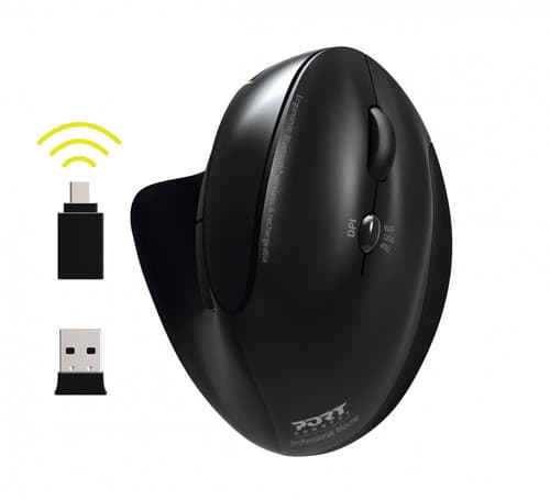 PORT Connect Souris Ergonomique Bluetooth sans fil et rechargeable