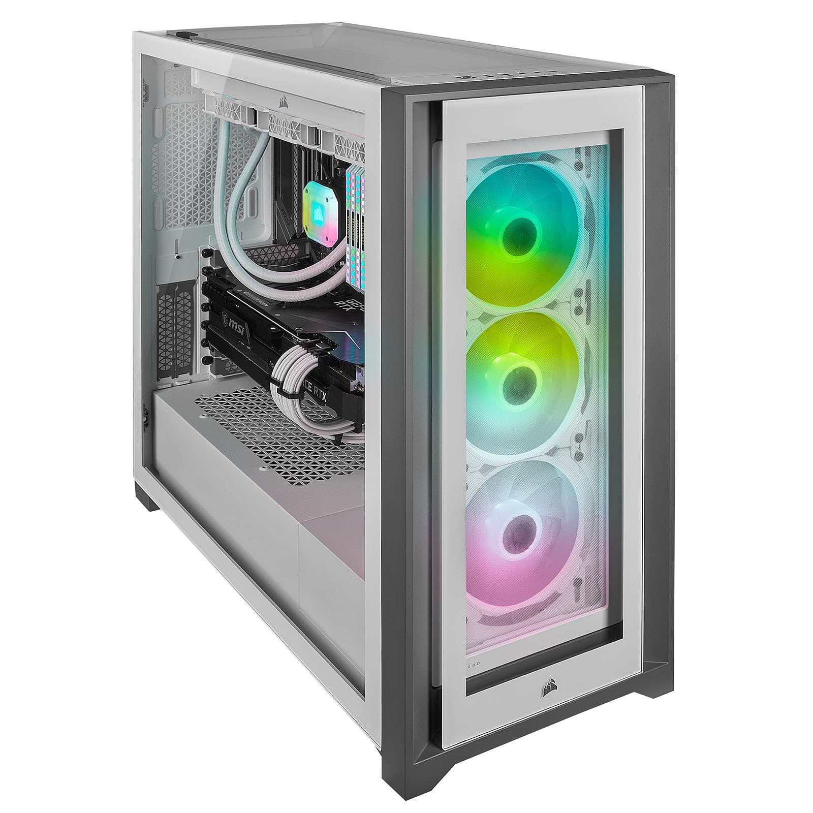 Corsair iCUE 5000X RGB Tempered Glass (Blanc) 4