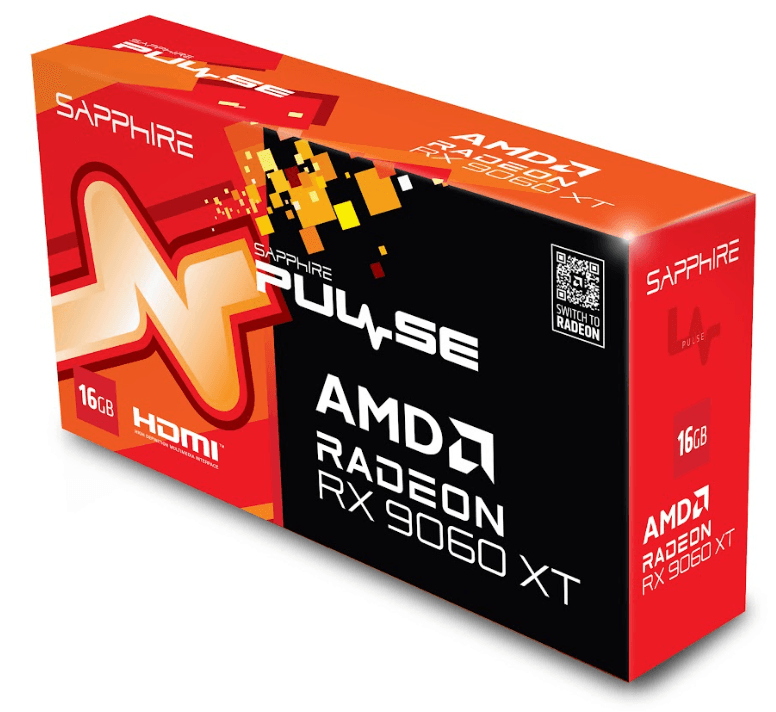 Sapphire PULSE AMD Radeon RX 9060 XT 16GB 4