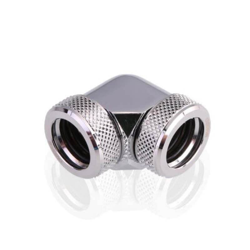 Raccord tube rigide 90° argent - 14mm