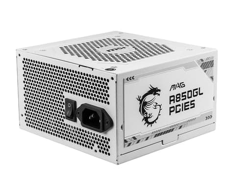 MSI ATX 850W - 80+ GOLD FM - MAG A850GL WHITE PCIE5