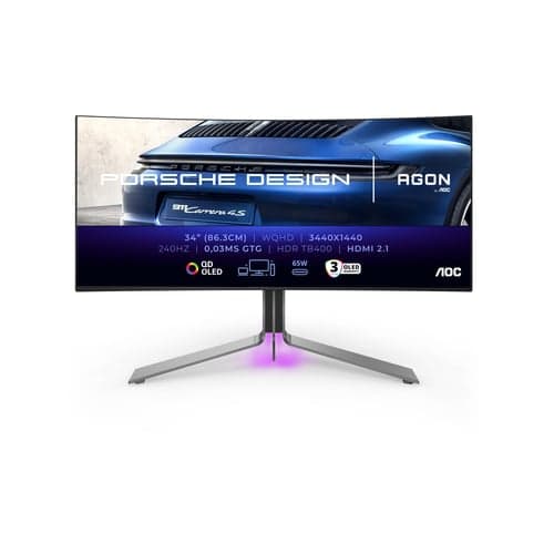 AOC Porsche PD34 - 34" CURVE WQHD OLED 240Hz 0,03ms Adaptive Sync